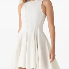 Платье мини с бахромой