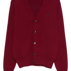 Кардиган с вышитым логотипом