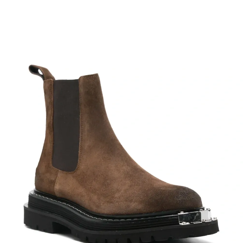 Ботинки челси с эффектом металлик