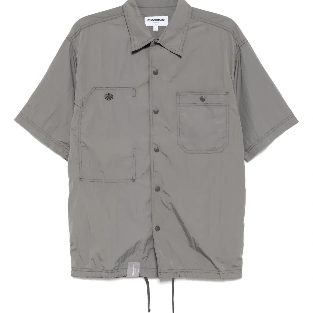 рубашка с вышитым логотипом