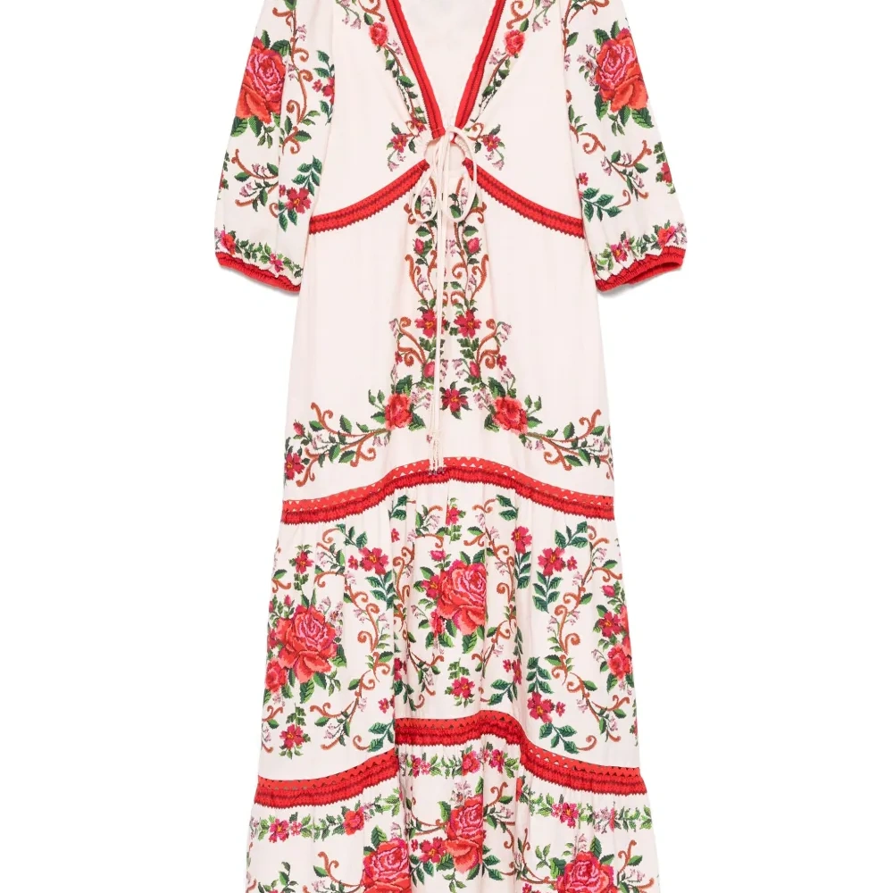 платье макси с цветочным узором