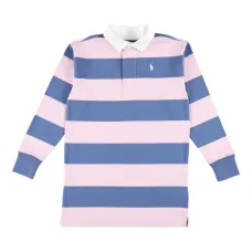 Полосатое платье с длинными рукавами