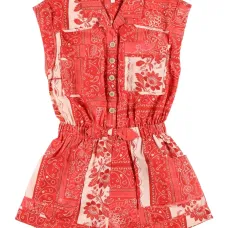 комбинезон с поясом и принтом пейсли