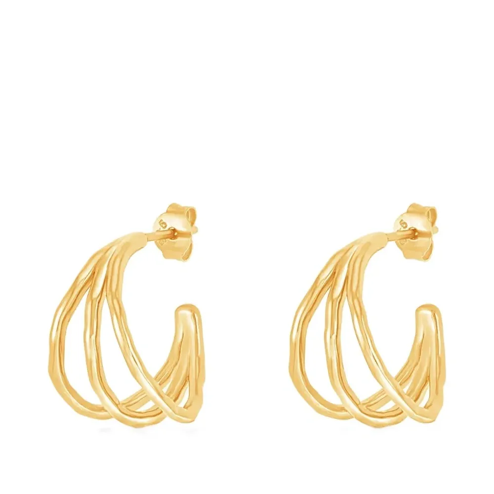 серьги-кольца Waterfall