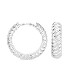 серьги-кольца Twist среднего размера
