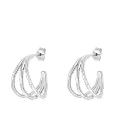 маленькие серьги-кольца Triple Row Waterfall