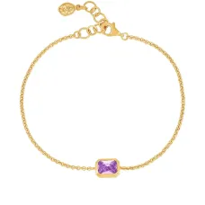 цепочный браслет Octagon с аметистом