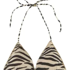 бикини с треугольными чашками и зебровым принтом