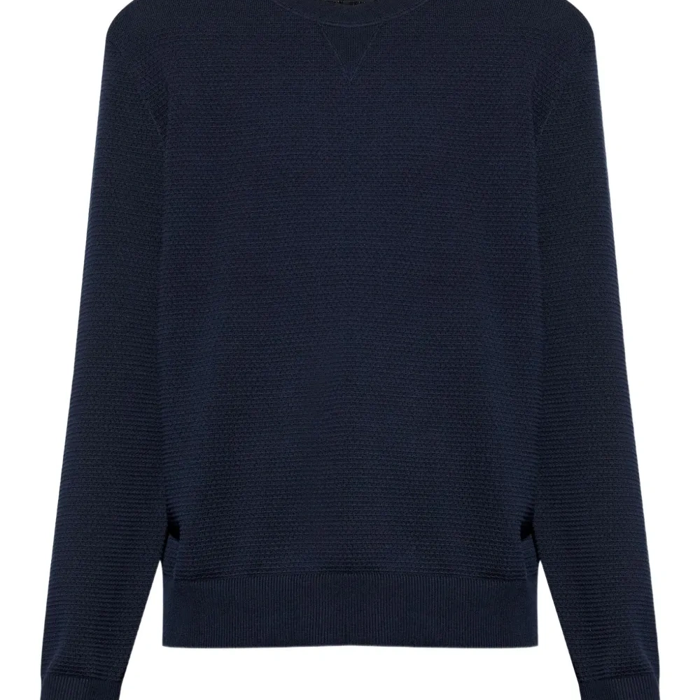 фактурный джемпер с круглым вырезом