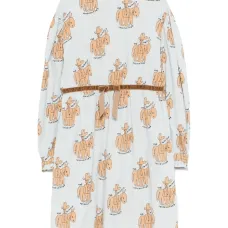 Платье миди Tortoise с оборками и принтом