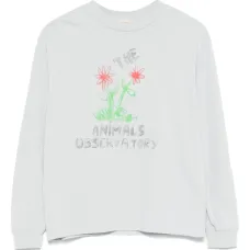 Футболка Dog с длинными рукавами и цветочным принтом