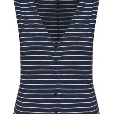 полосатый топ на пуговицах