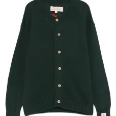 Кардиган с вышивкой и аппликацией логотипа