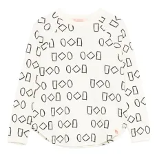 Футболка с длинными рукавами и геометричным принтом