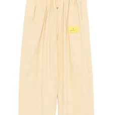 Широкие брюки с нашивкой-логотипом