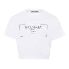 укороченная футболка с логотипом