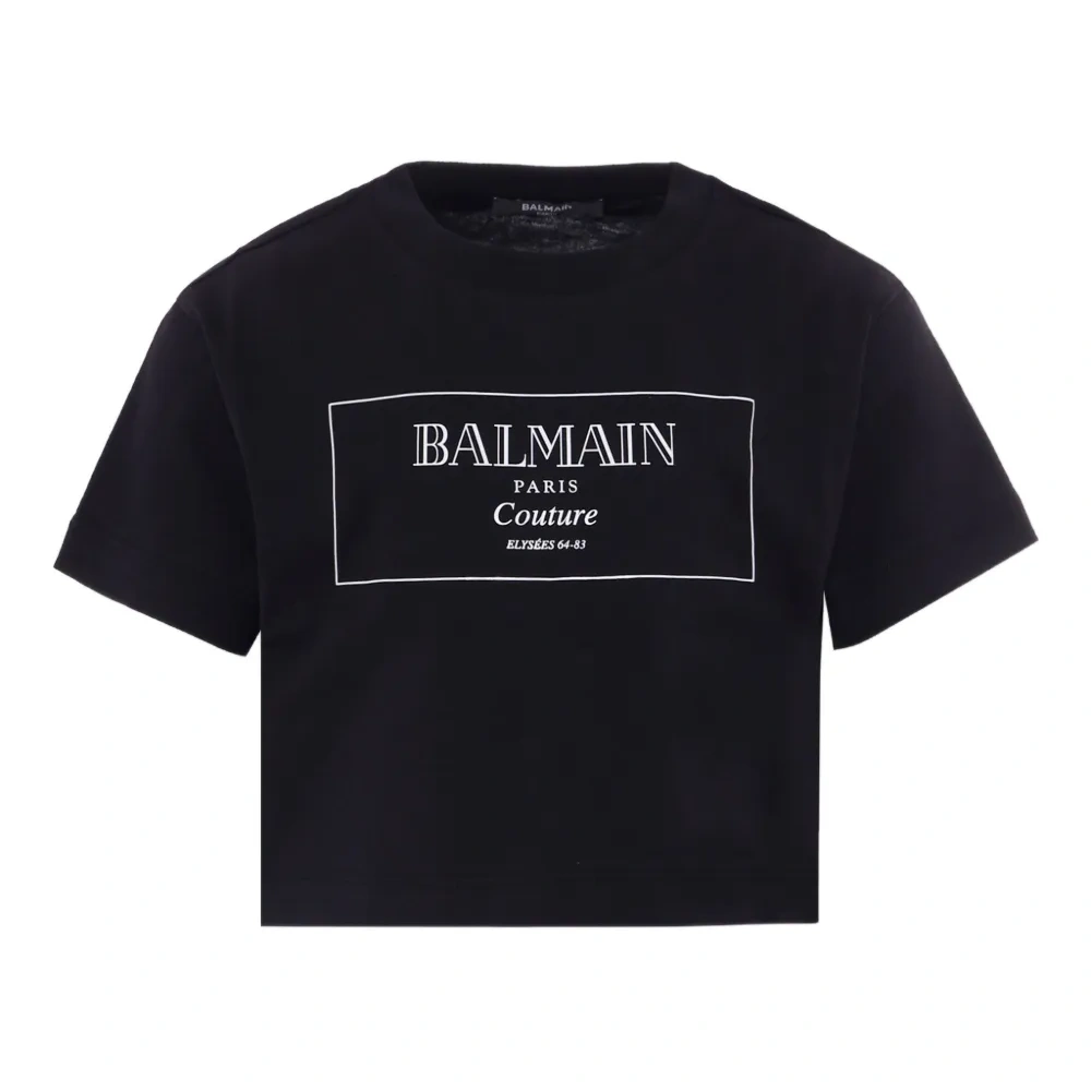 Укороченная футболка с логотипом