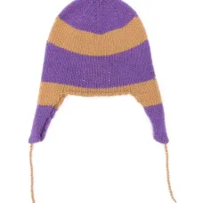 Шапка бини Zebu в полоску с помпоном Шапка бини Zebu в полоску с помпоном