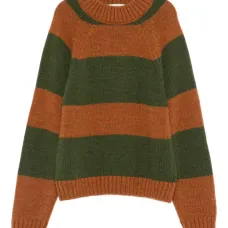 Полосатый свитер с нашивкой-логотипом