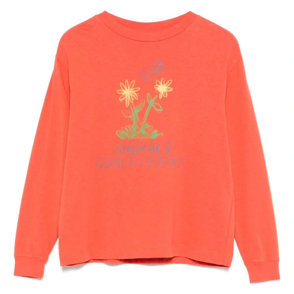 Футболка с длинными рукавами с цветочным принтом