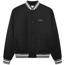 Атласный бомбер с вышивкой