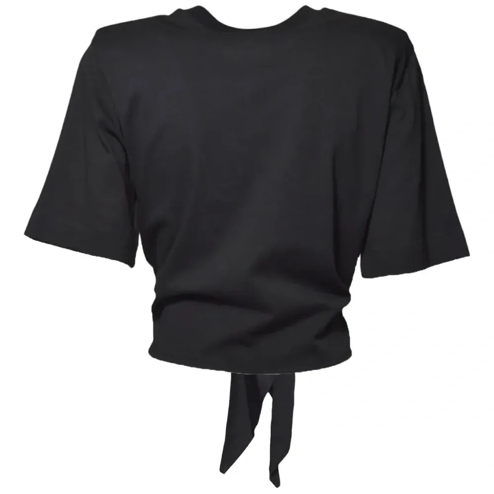 Топ с короткими рукавами и узлом