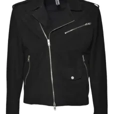 Байкерская куртка с косой молнией