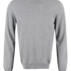 шерстяной свитер с круглым вырезом