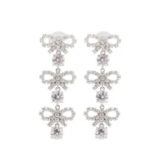 Серьги-подвески Bow