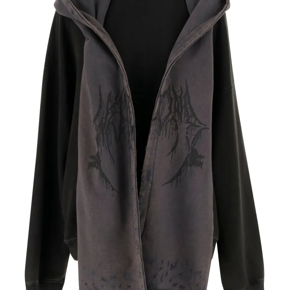 Худи с эффектом потертости