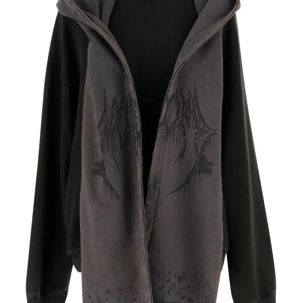 Худи с эффектом потертости