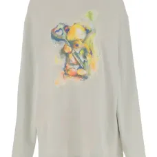 Футболка с длинными рукавами и принтом