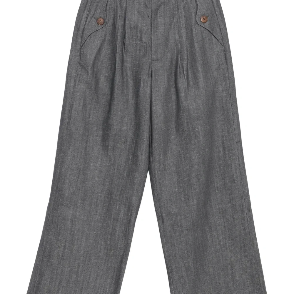 Брюки с плиссированными карманами