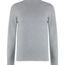 кашемировый свитер с высоким воротником