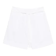 шорты с поясом и складками