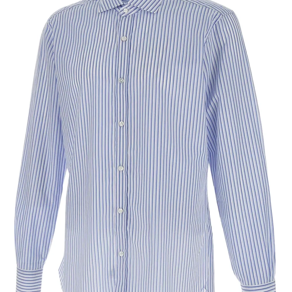 полосатая рубашка на пуговицах