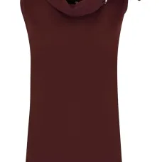 Драпированный топ с воротником-хомутом Драпированный топ с воротником-хомутом