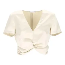 Атласный топ с драпировкой