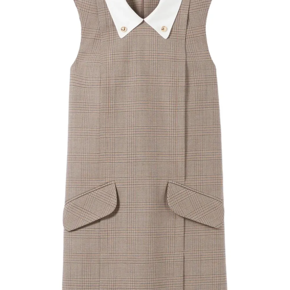 клетчатое платье без рукавов