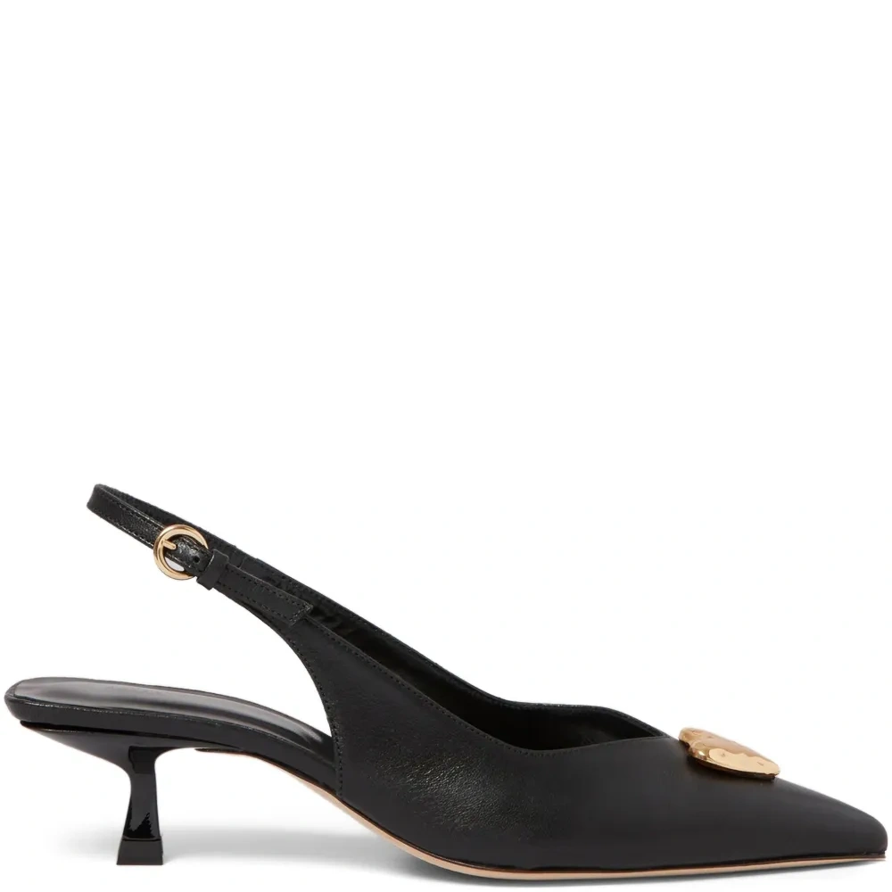 Декорированные туфли с ремешком на пятке