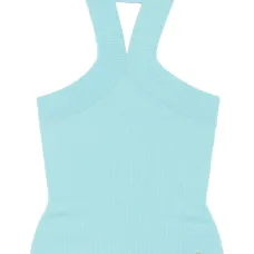 Трикотажный топ с вырезом халтер