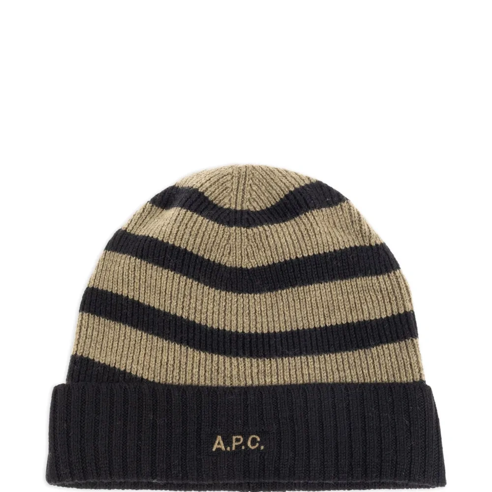 шапка бини в полоску