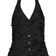 Топ Salazio с вырезом халтер и перьями