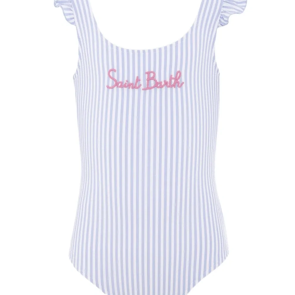 полосатый купальник Tilda с оборками