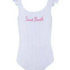 полосатый купальник Tilda с оборками