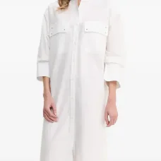 Платье-рубашка с карманами