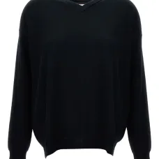 Шерстяной свитер с V-образным вырезом