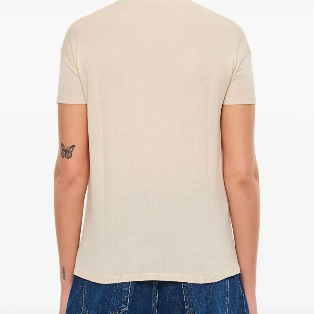 Джемпер с короткими рукавами и круглым вырезом