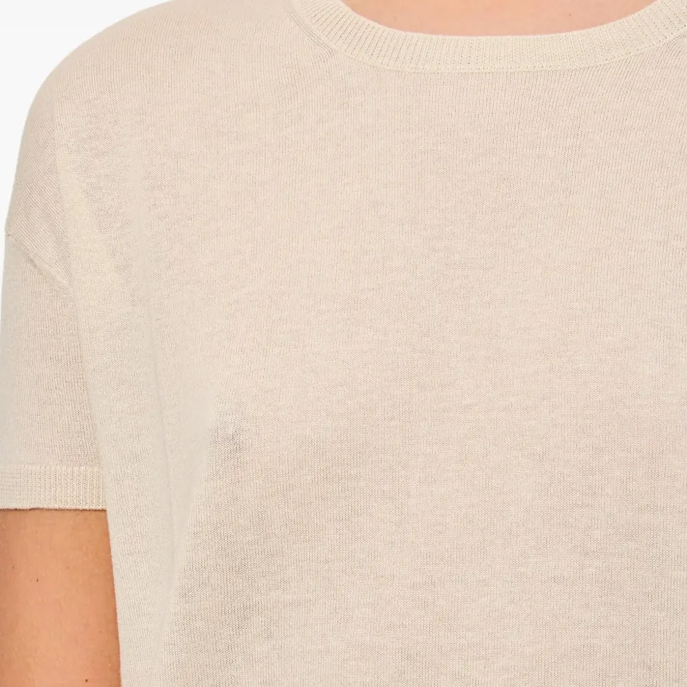 Джемпер с короткими рукавами и круглым вырезом