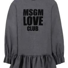 платье с оборками и логотипом